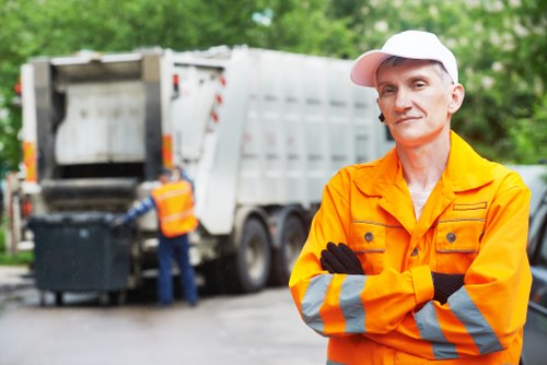 Low-carbon van used for sustainable rubbish removal in Putney