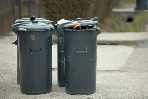 PPE equipment used by a Putney rubbish removal crew during clearance