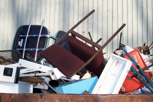 Recycling and waste sorting during Putney rubbish clearance